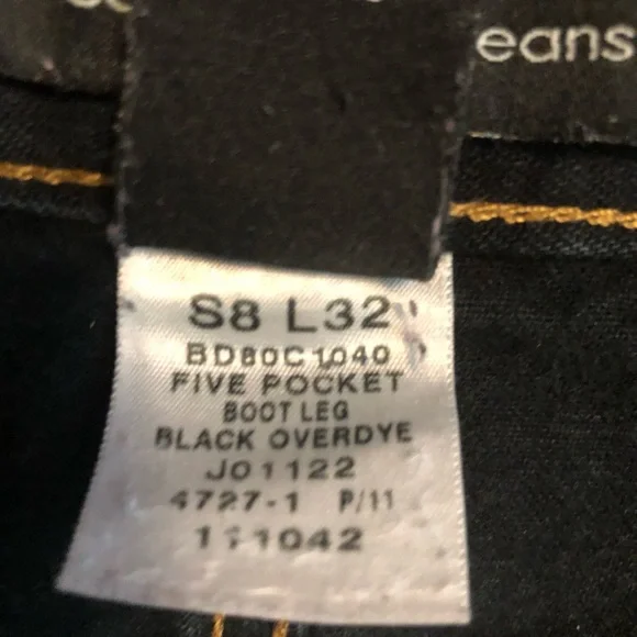 Calvin Klein Jeans Dark Blue Wash Boot Cut Size 8 32" Length - Picture 2 of 14